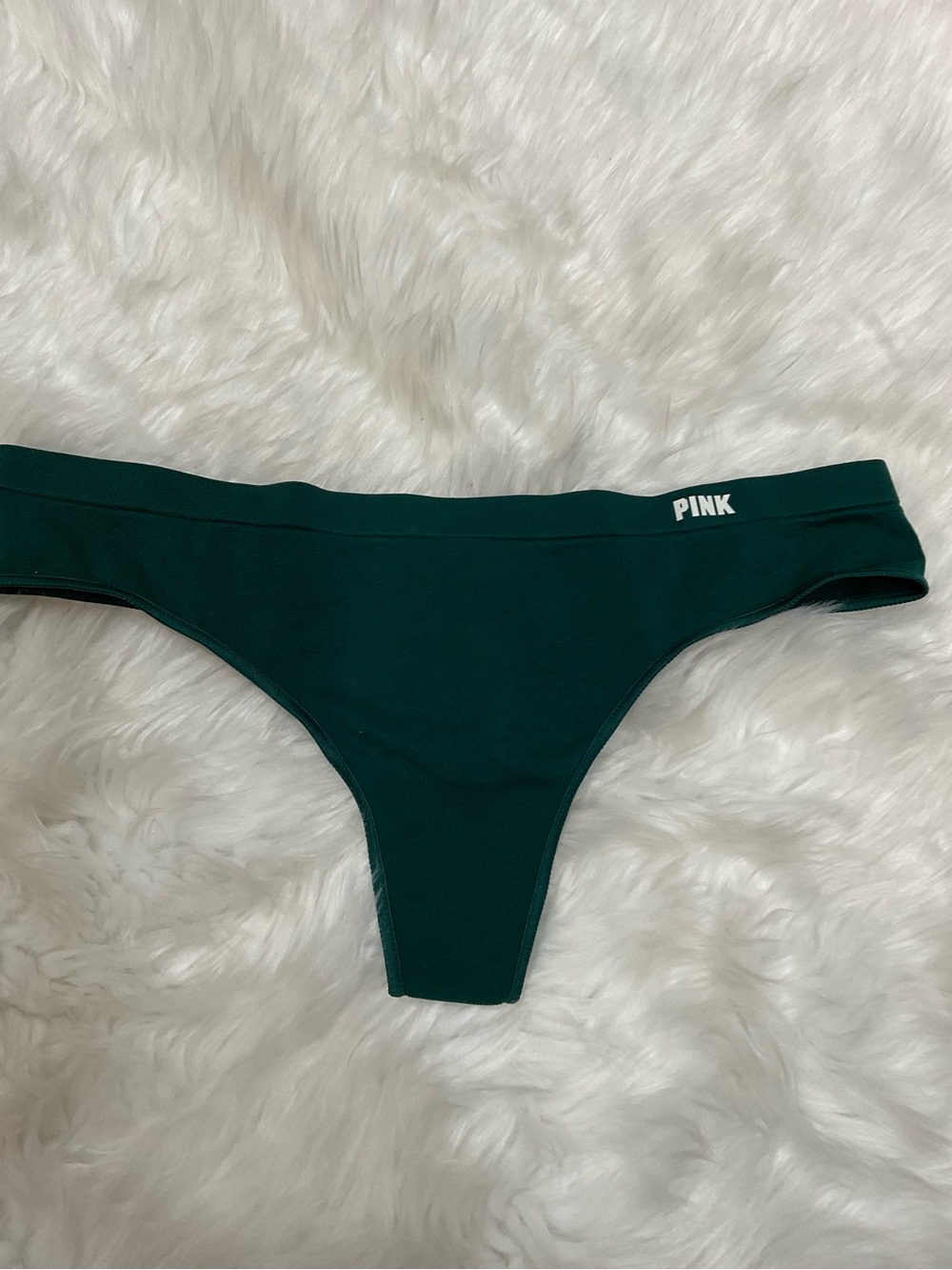 Y2k Victoria's Secret PINK Deep Emerald Green Seamless Thong